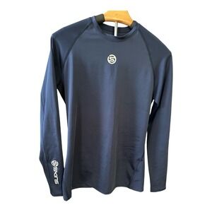SKINS Series-1 Men's Long Sleeve Compression Top Navy Blue Size L Baselayer